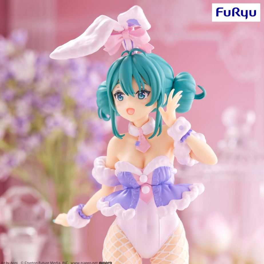 【艾頑玩具】『現貨』FuRyu 景品 初音未來 白兔 薰衣草 紫色 BiCute Bunnies 兔女郎