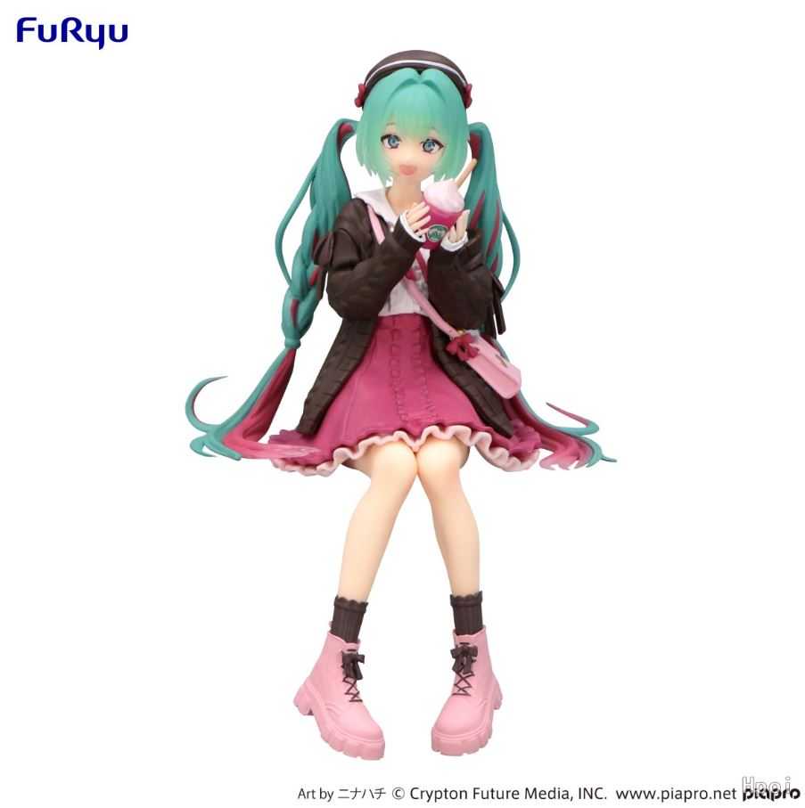 【艾頑玩具】『9月預購』FuRyu 景品 初音未來 初音 泡麵蓋公仔 秋季粉紅 ver.