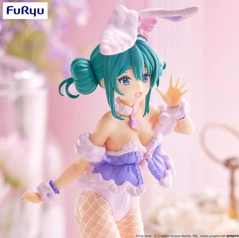 【艾頑玩具】『現貨』FuRyu 景品 初音未來 白兔 薰衣草 紫色 BiCute Bunnies 兔女郎