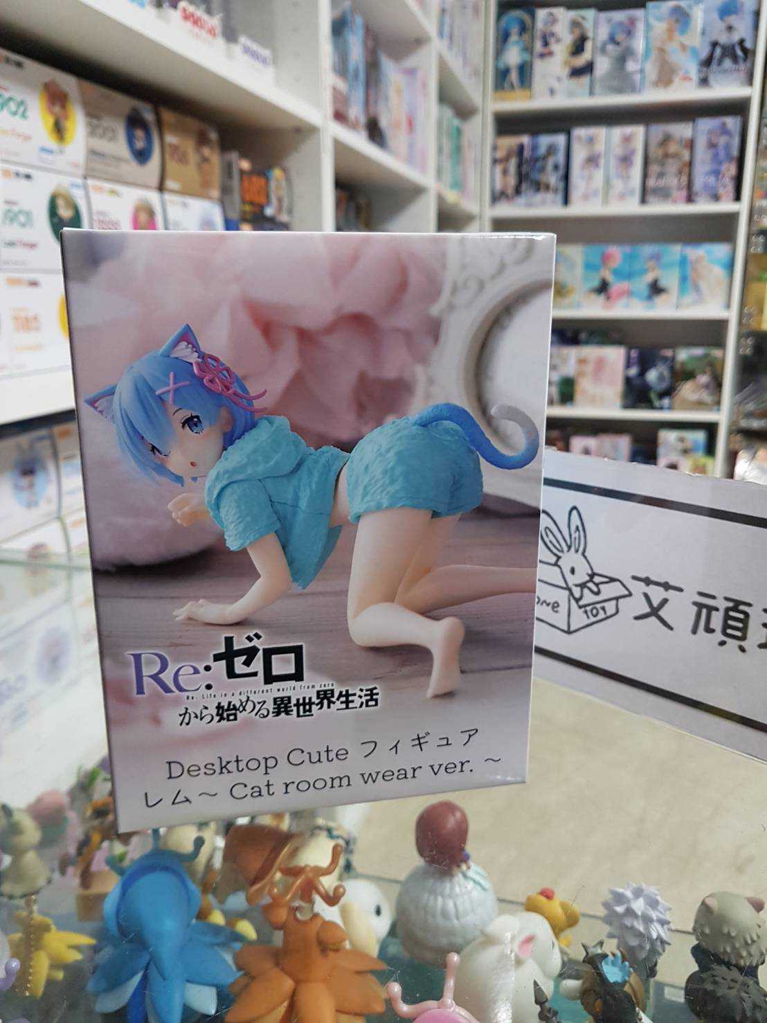 【艾頑玩具】『現貨』TAITO 景品 Re 從零開始 雷姆 貓咪 貓耳 居家服 Desktop Cute 公仔