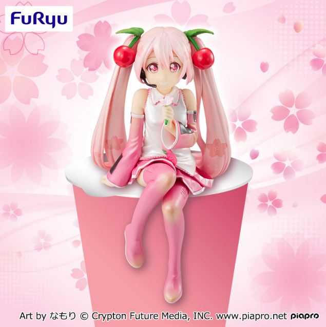 【艾頑玩具】『現貨』FuRyu 景品 初音未來 櫻初音 2022 珍珠色 ver. 初音 泡麵蓋 公仔