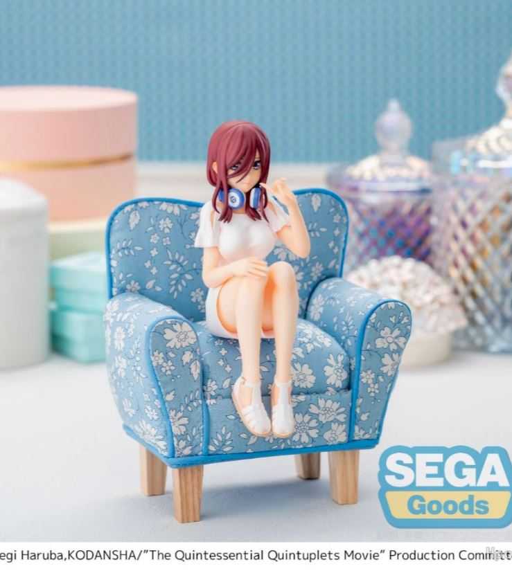 【艾頑玩具】『現貨(不含沙發)』SEGA 景品 五等分的新娘 五等分 花嫁 中野三玖 坐坐公仔 三玖