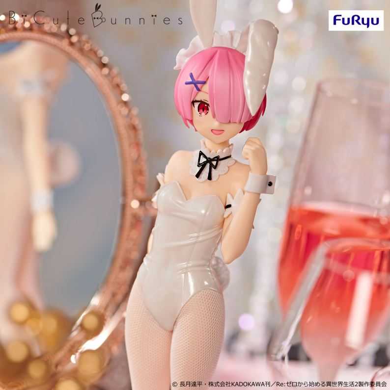 【艾頑玩具】『現貨』 FuRyu 景品 BiCute Bunnies 拉姆 白色 兔女郎 ver. 兔耳 白兔 公仔