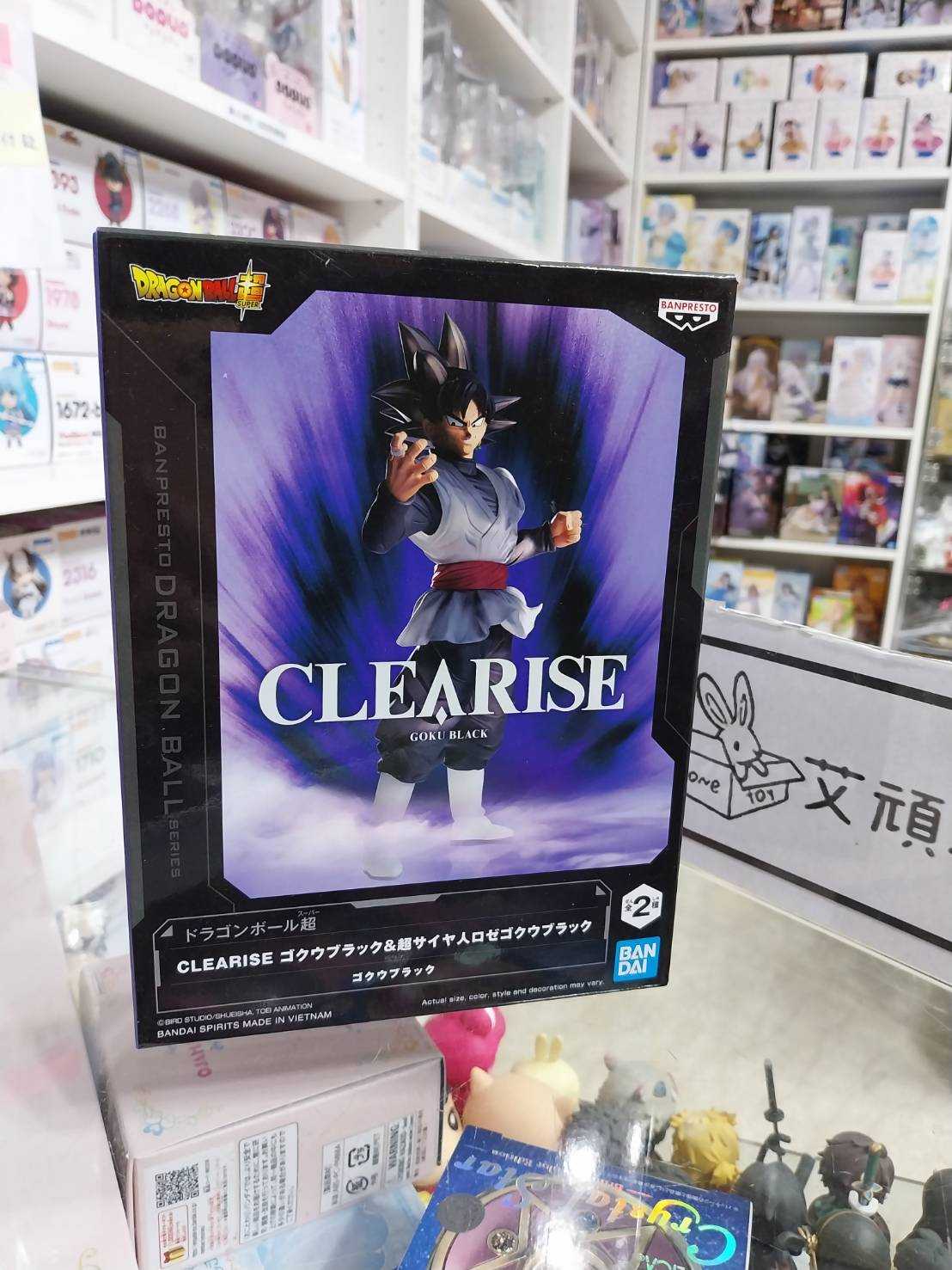 【艾頑玩具】『現貨』BANPRESTO 景品 七龍珠超 CLEARISE 黑悟空＆超級賽亞人玫瑰黑悟空 A黑悟空