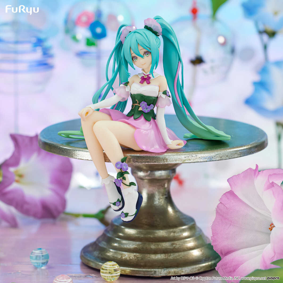 【RE】全新現貨 日版 FuRyu 景品 初音未來 泡麵蓋 Flower Fairy 朝顏 粉色ver.