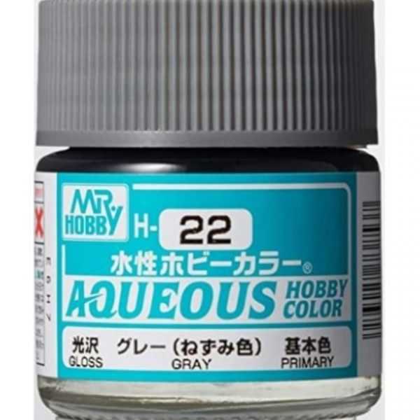 【自由模型】全新現貨 郡氏 GSI HOBBY COLOR H22 水性漆 灰色 10ml