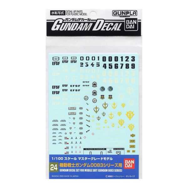【自由模型】全新現貨 BANDAI 鋼彈水貼紙 No.24 MG 1/100 0083系列通用