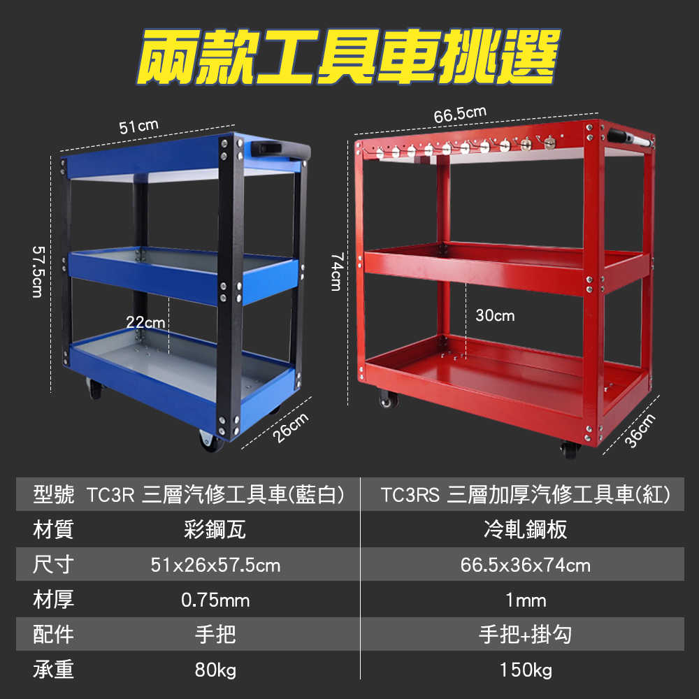 工具推車 工具車 手推工具車 工具手推車 TC3RS 小推車 工具車推薦 手推車 零件車