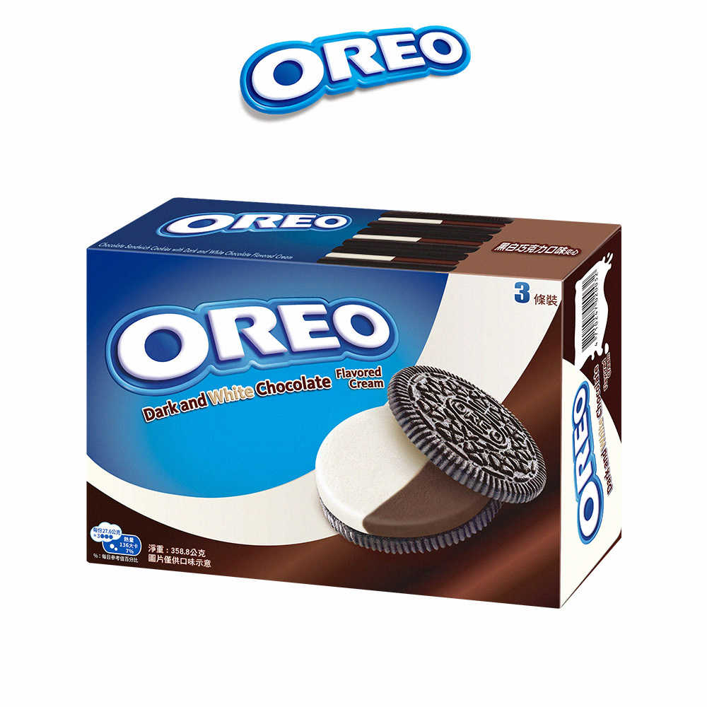 【OREO】奧利奧夾心餅乾量販包358.8g(黑白巧克力)