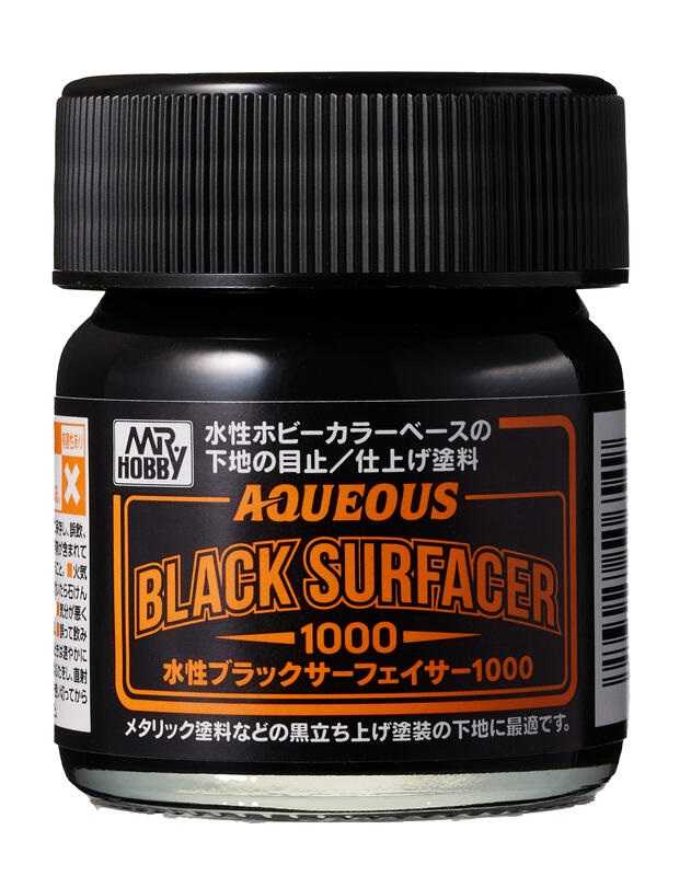 【奶熊屋】郡氏 GSI 新水性漆 HSF03 黑色 液態底漆補土 1000號 40ml