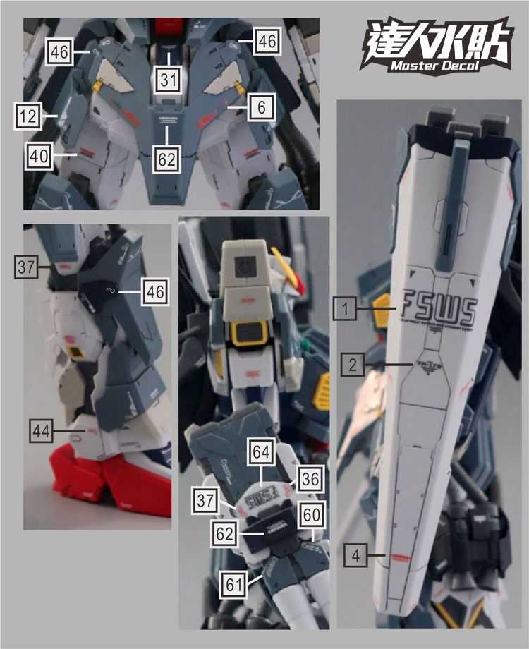 【奶熊屋】大林【DL】MG 1/100 FA-MK2 全裝甲MKII 專用水貼