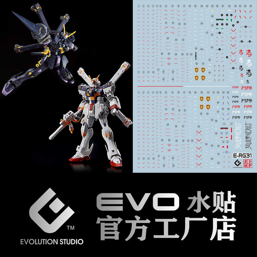 【奶熊屋】EVO RG 1/144 骷髏鋼彈 海盜鋼彈X1 X2 專用水貼
