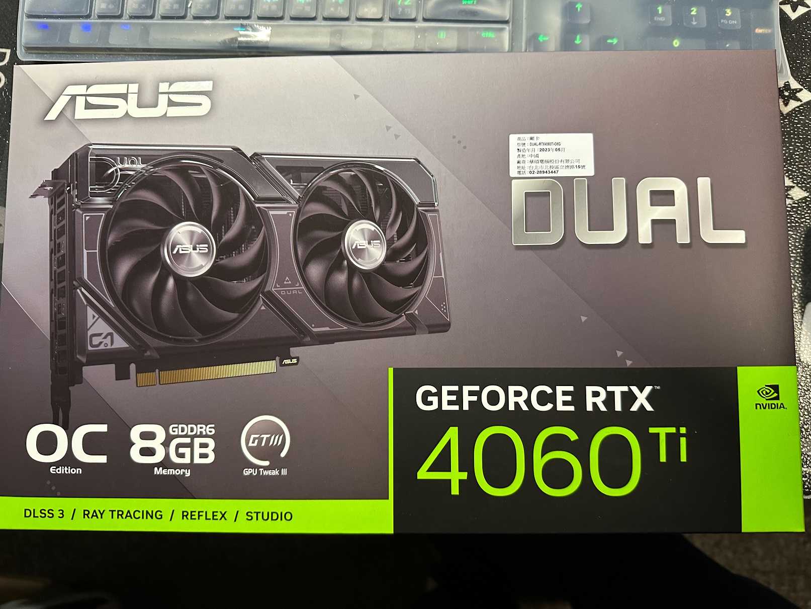 全新 ASUS DUAL RTX4060TI 8G