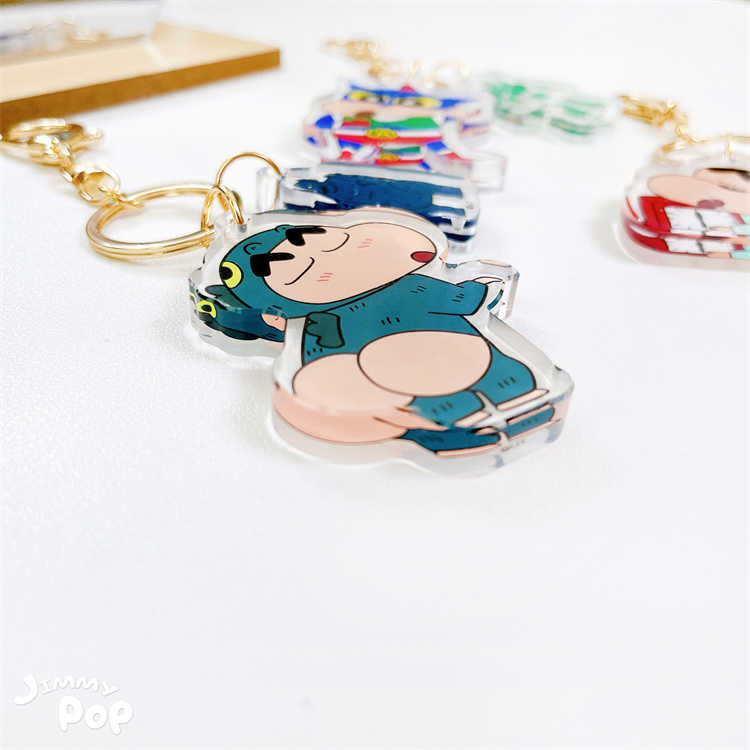 蠟筆小新-壓克力鑰匙圈｜JimmyPop 加厚壓克力 卡通吊飾 包包掛飾