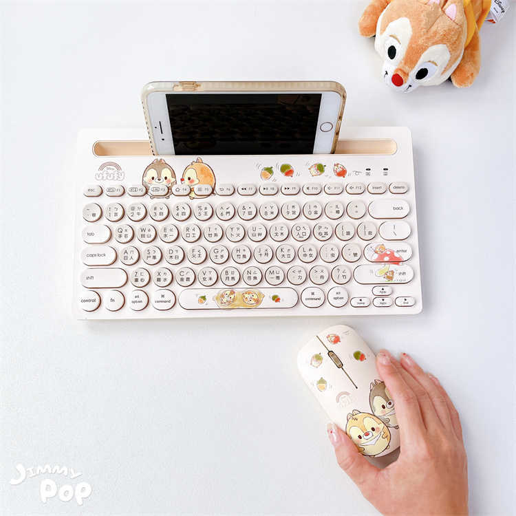 迪士尼UFUFY奇奇蒂蒂系列藍牙滑鼠｜JimmyPop 無線滑鼠 靜音滑鼠 平板 電腦 藍芽滑鼠 左右手通用