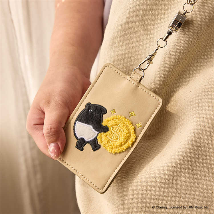 【現貨】皮革Q毛票卡夾 馬來貘/奧樂雞｜JimmyPop 捷運卡套伸縮掛繩 悠遊卡套 識別證 工作證套