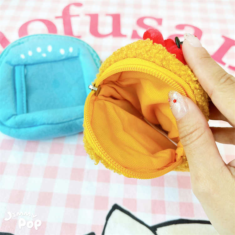 貓福珊迪Mofusand-絨毛零錢包 (炸蝦貓/鯊魚貓)｜JimmyPop 悠遊卡證件包 鑰匙包 收納包 貓咪卡套掛件