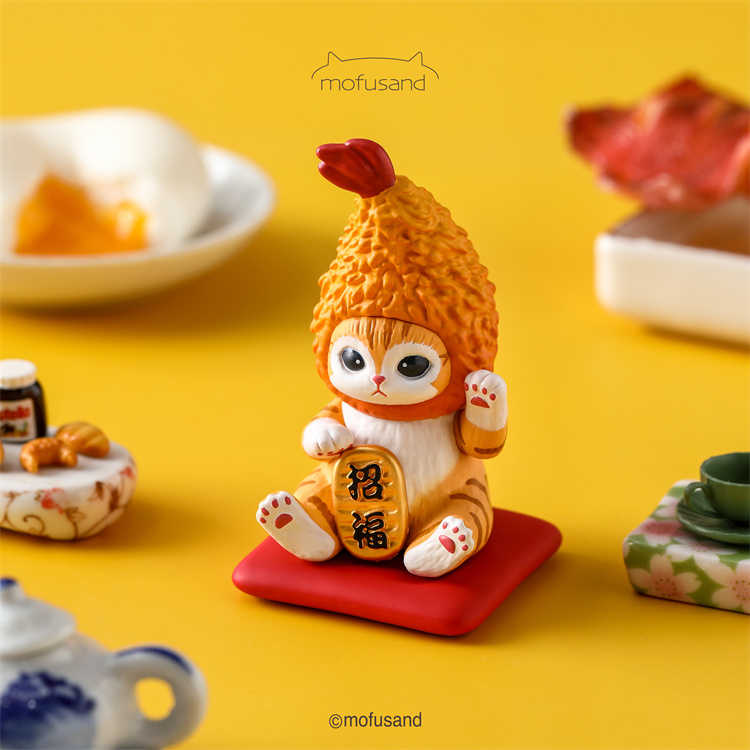 【整組優惠】貓福珊迪招財公仔 炸蝦貓咪/鯊魚貓咪｜JimmyPop 日本Mofusand 新年禮物 擺飾玩具