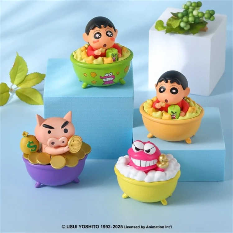 💖新品優惠💖蠟筆小新閃亮亮公仔 肥嘟嘟左衛門/鱷魚阿山｜JimmyPop 盒玩 玩具 擺飾 模型 手辦 擺件 浴缸
