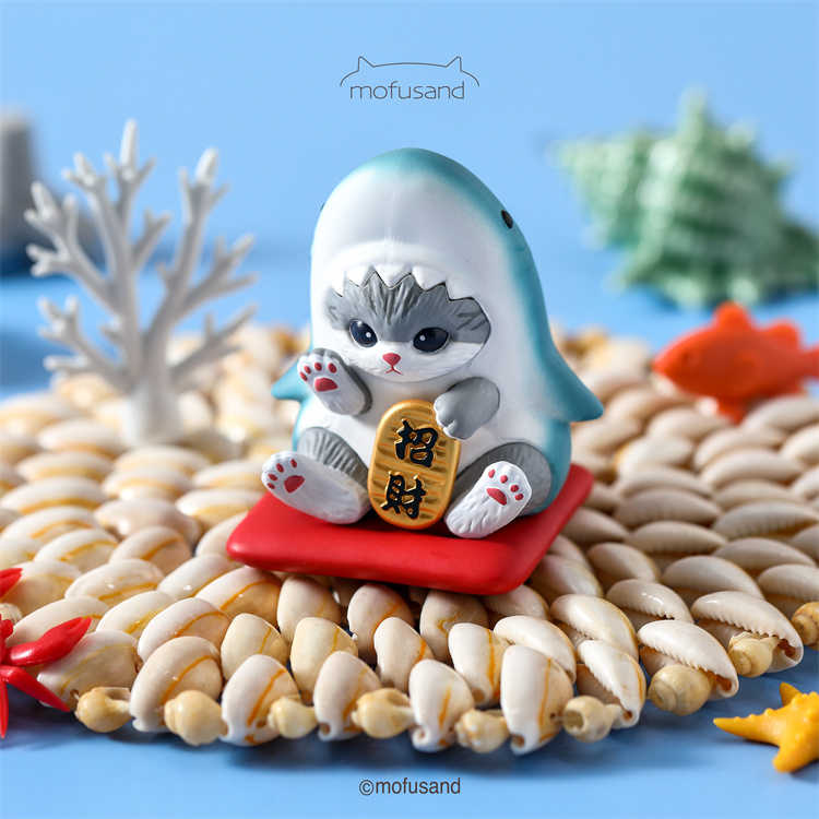 【整組優惠】貓福珊迪招財公仔 炸蝦貓咪/鯊魚貓咪｜JimmyPop 日本Mofusand 新年禮物 擺飾玩具