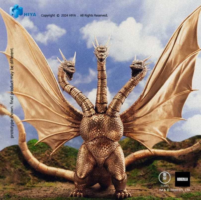 ★萊盛小拳王★HIYA 代理版 可動公仔 哥吉拉vs王者基多拉1991 王者基多拉