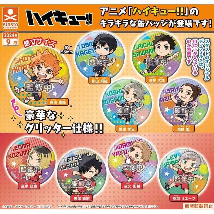 ★萊盛小拳王★STASTO 代理版 扭蛋 排球少年閃亮徽章 隨機出貨