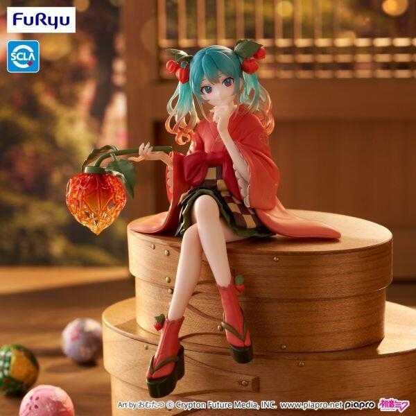 ★萊盛小拳王★預購25/08 FuRyu 代理版 景品 初音未來 泡麵蓋公仔 花精靈冬季櫻桃ver.