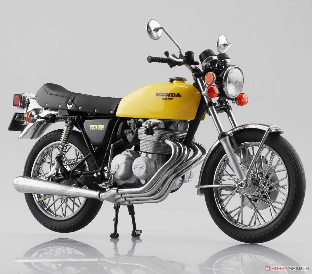★萊盛小拳王★AOSHIMA 日空版 1/12 機車 Honda CB400FOUR 鸚鵡黃