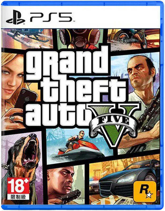 ★萊盛小拳王★《特價》PS5 俠盜獵車手 5 GTA 5 中文版