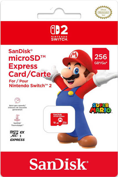 ★萊盛小拳王★ 預購 SanDisk 晟碟 NS2 專用 microSD Express 記憶卡 256GB