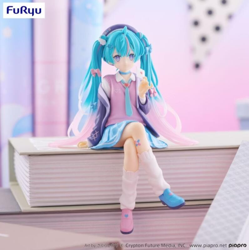 ★萊盛小拳王★FuRyu 代理版 景品 泡麵蓋公仔 初音未來 深藍愛心西裝外套ver.