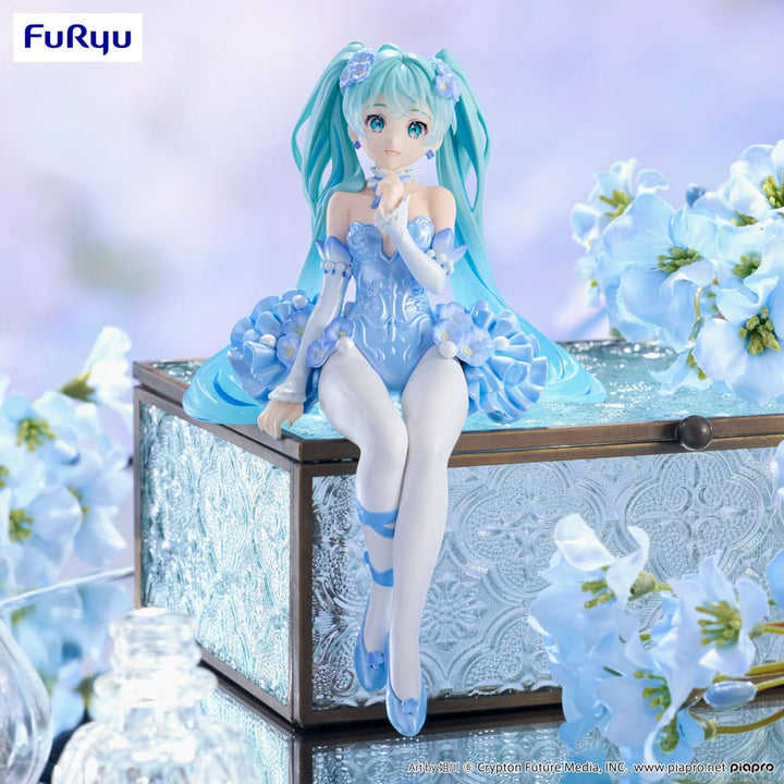 ★萊盛小拳王★FuRyu 代理版 景品 初音未來 花之妖精 粉蝶花ver.泡麵蓋