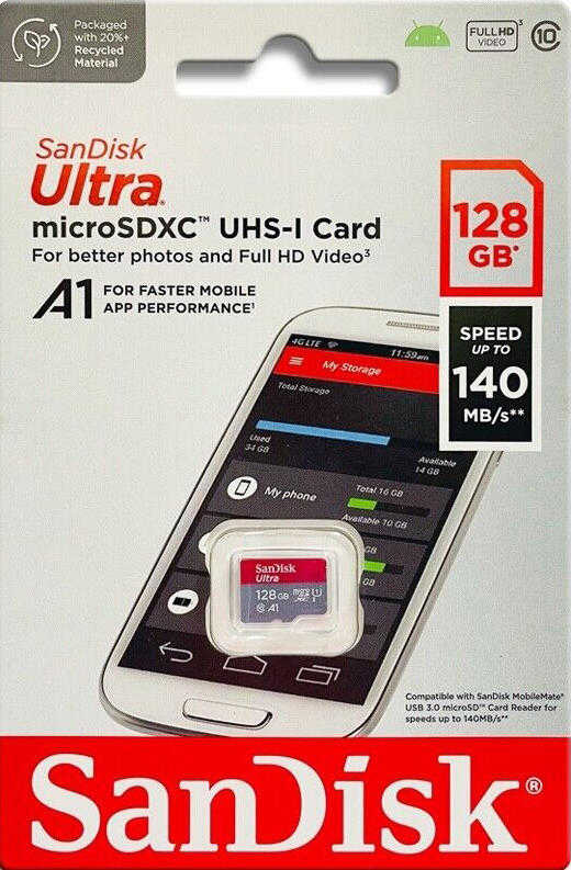 ★萊盛小拳王★ NS SanDisk 晟碟 Ultra microSDXC UHS-I 記憶卡128GB
