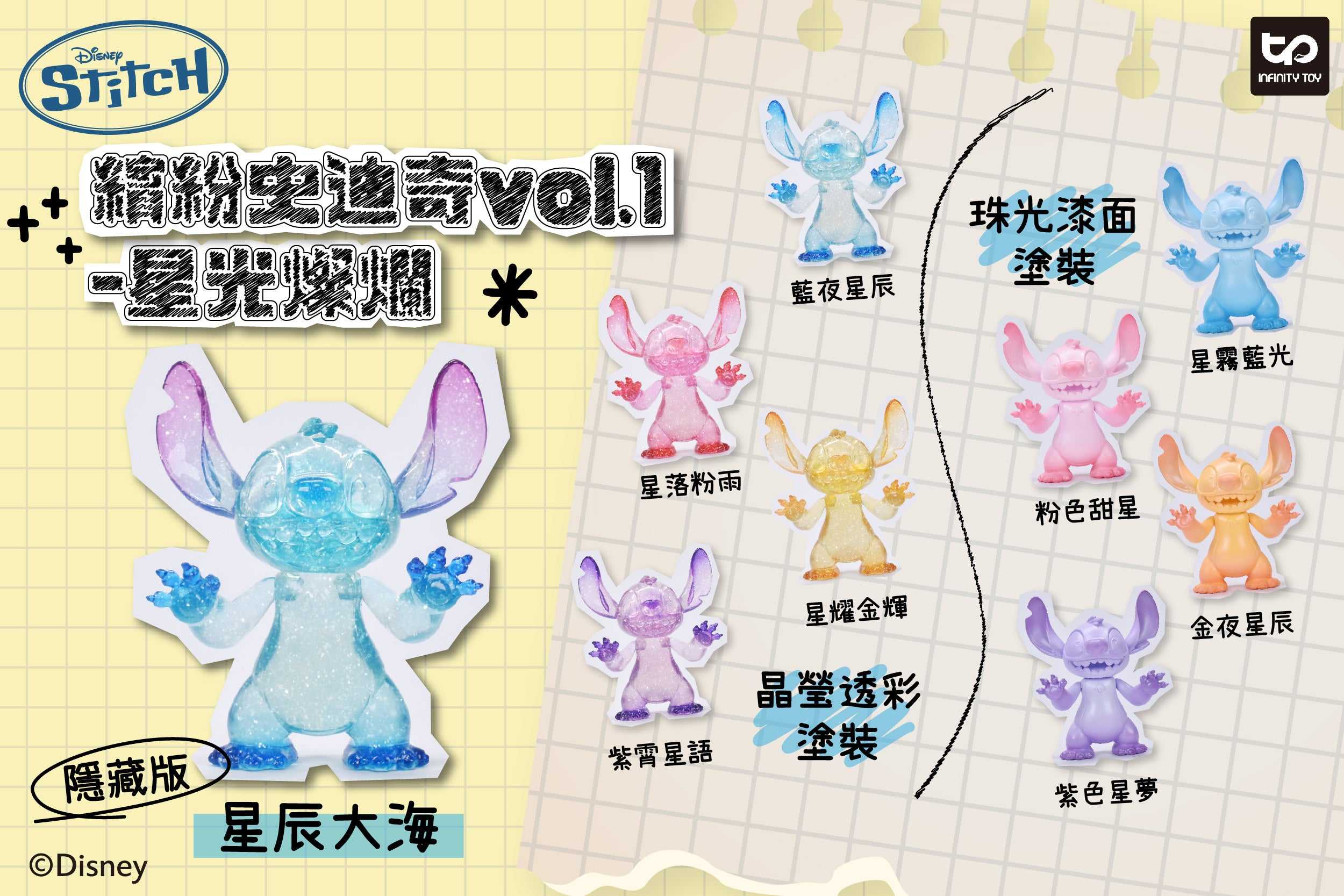 ★萊盛小拳王★極程文創 盒玩 繽紛史迪奇vol.1 星光燦爛 全9種 中盒8入 隨機出貨