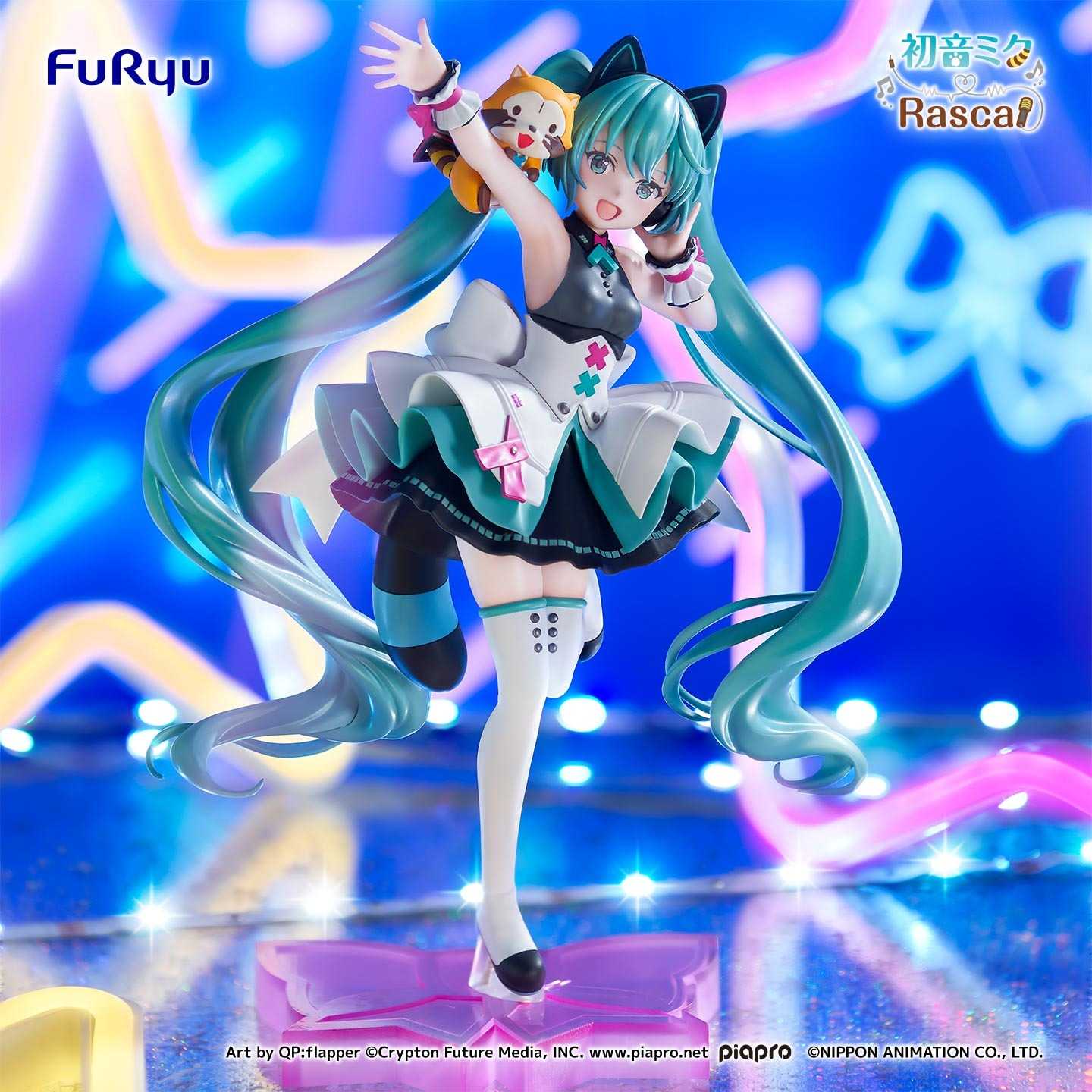 ★萊盛小拳王★FURYU 代理版 景品 初音x小浣熊 Exc∞d Creative cyber future