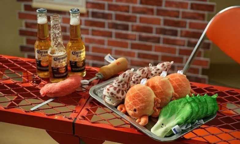 ★萊盛小拳王★芭爪娛 Bazuuyu 代理版 絨毛 燒烤店 皮皮蝦 蝦蛄 8cm