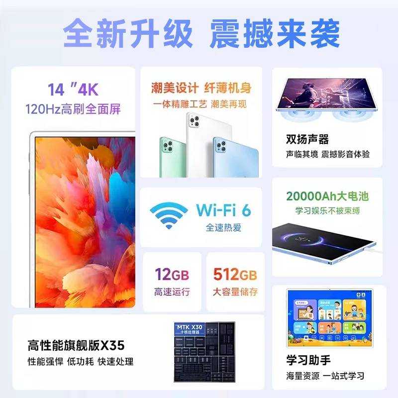 門市售後｜Ub貳蛋數位｜韓眾M33 14吋120Hz高刷高清 MTK X30 5G全網二合一通話平板電腦「國際版」