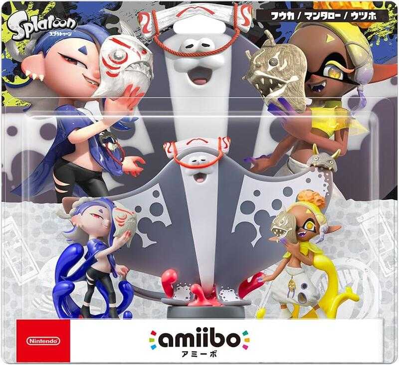 摩力科 新品 現貨 任天堂 AMIIBO 漆彈大作戰 斯普拉遁 魚漿幫 莎莎 曼曼 鬼福 4902370551440