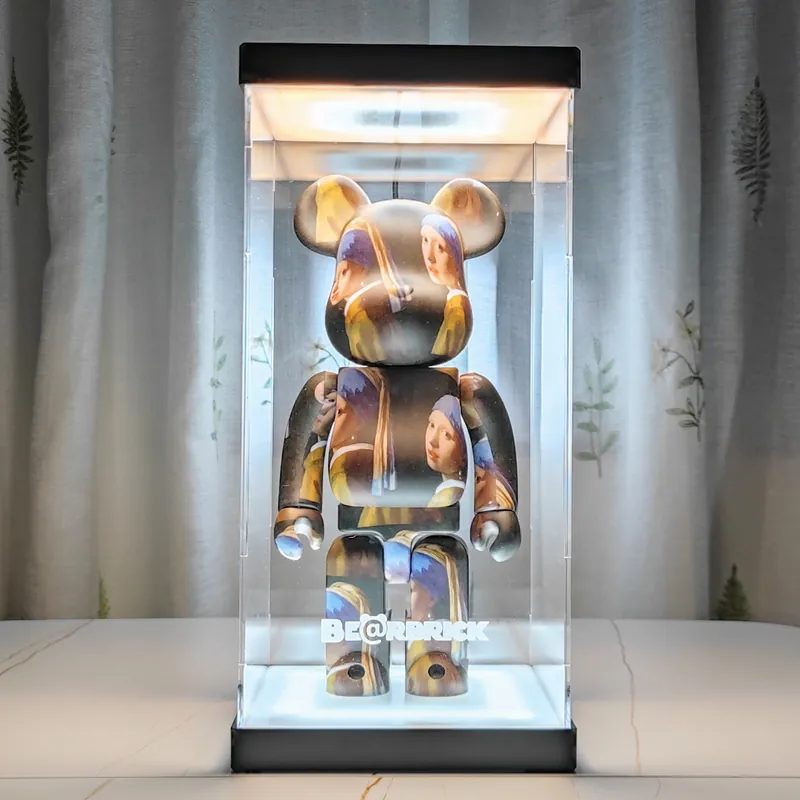 【AOWOBOX】 BearBrick 400% 拼裝無邊展示盒 USB供電 LED 燈板