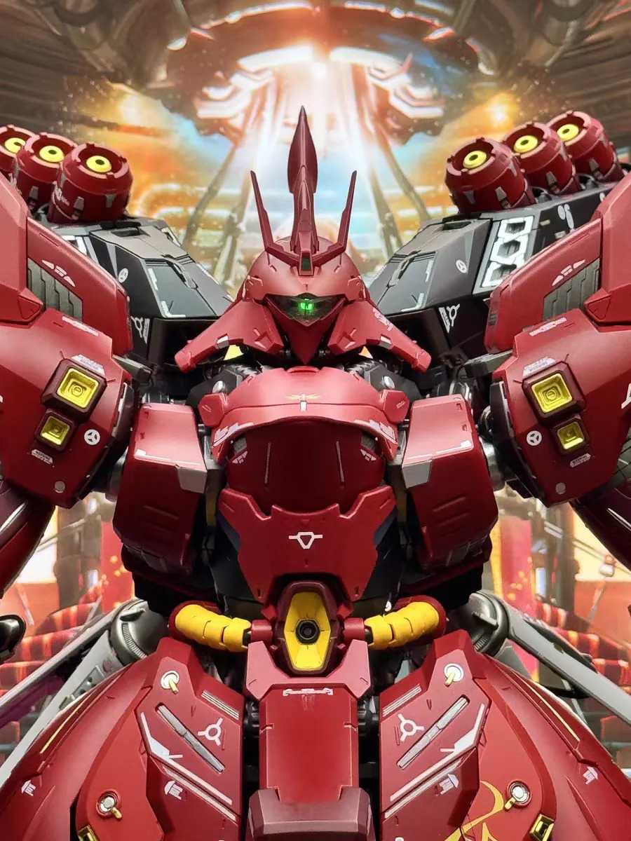 【AOWOBOX】Bandai Gundam 鋼彈 解體匠機 MSN-04 沙薩比 Sazabi 全裝備模型主題展示盒