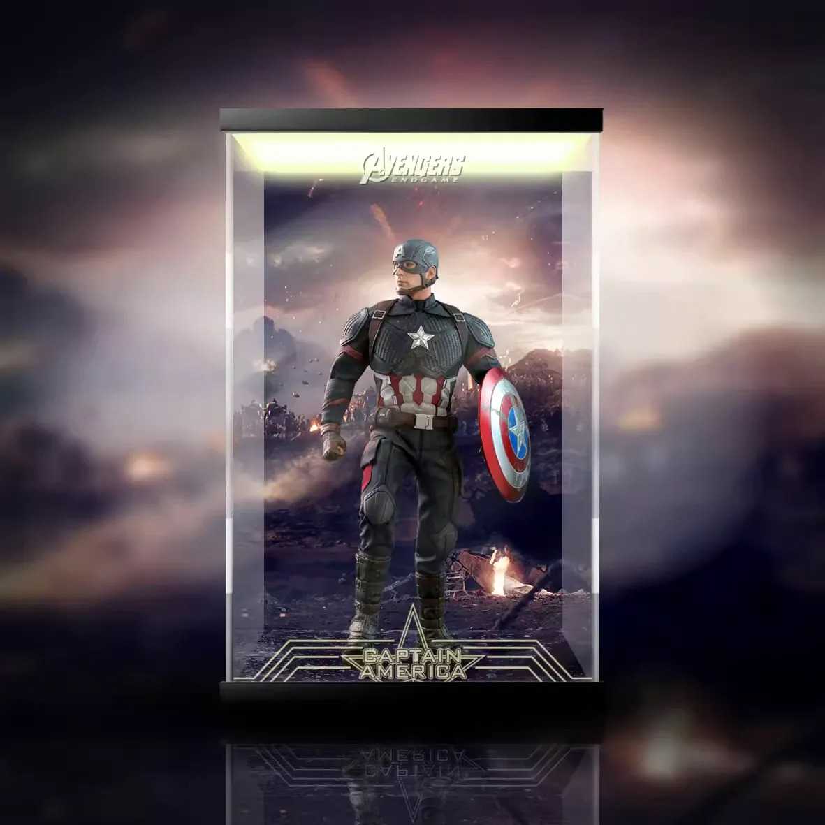 【AOWOBOX】Hottoys Marvel Avengers: Endgame 1/6 美國隊長 可動模型 專屬展示盒