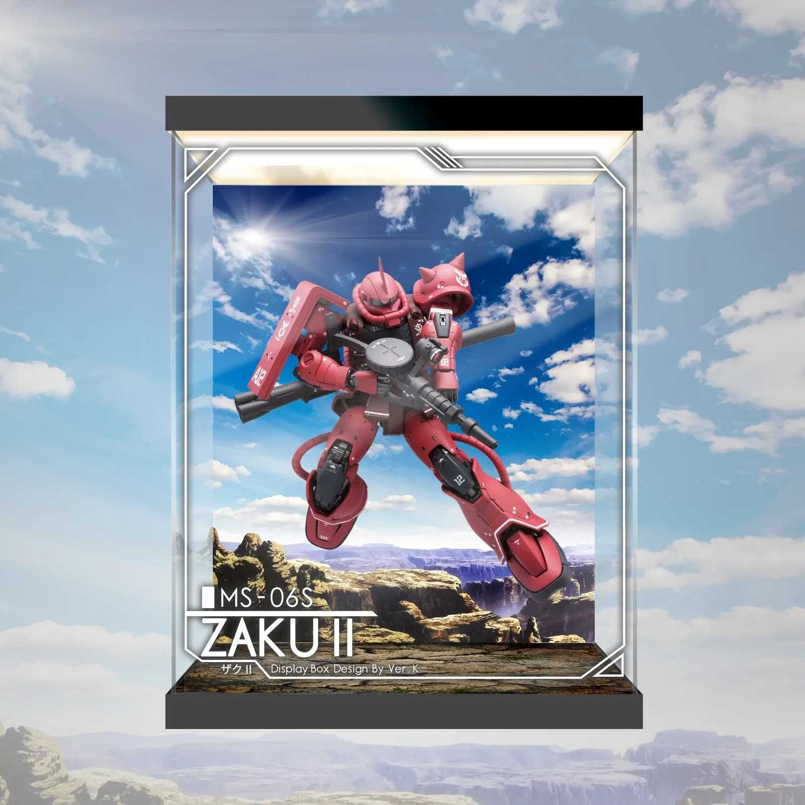 【AOWOBOX】GFFMC MG 1/100 薩克 ZAKU II MS-06S 模型主題展示盒