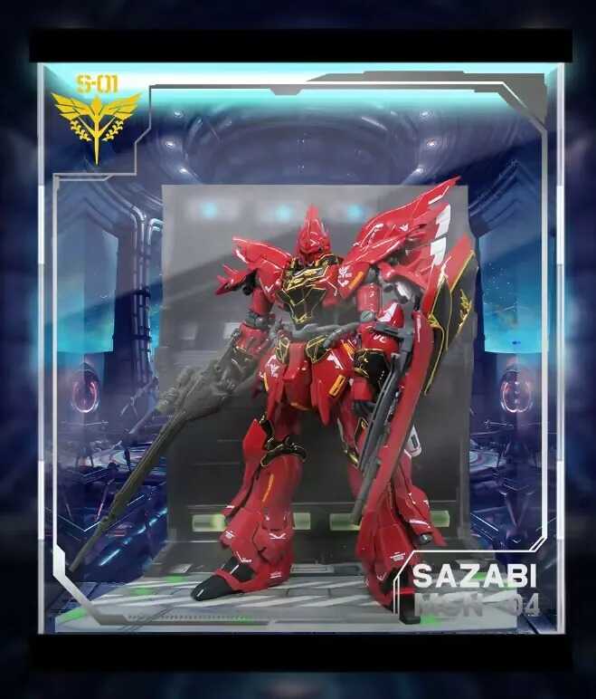 【AOWOBOX】Bandai Gundam MG MSN-04 沙薩比 Sazabi 主題展示盒