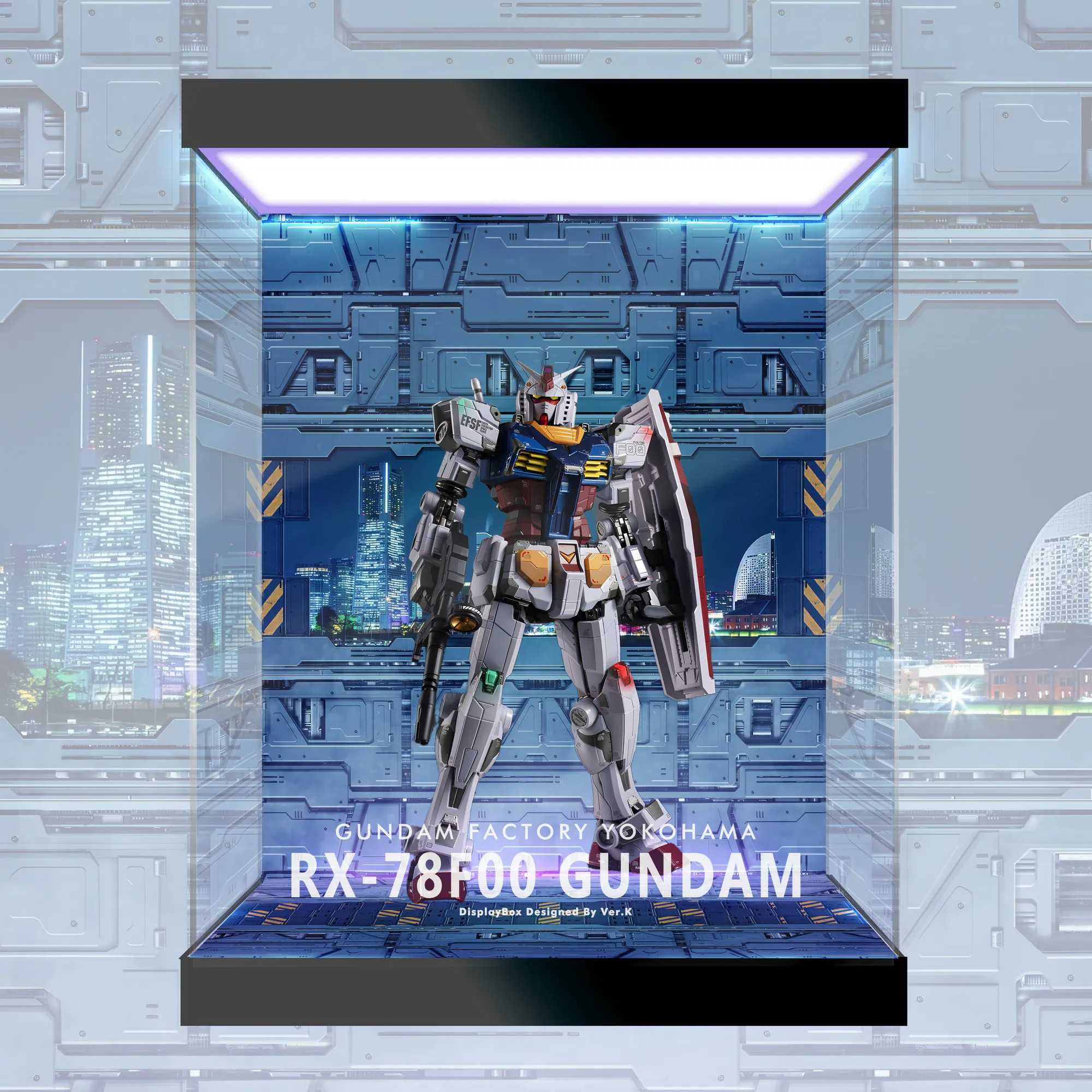 CHOGOKIN × GUNDAM FACTORY YOKOHAMA Gundam 機動戰士 RX-78F00 夜光 ver 專屬展示盒