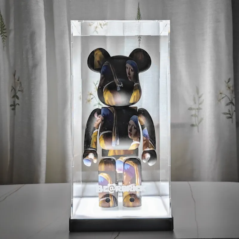 【AOWOBOX】 BearBrick 400% 拼裝無邊展示盒 USB供電 LED 燈板