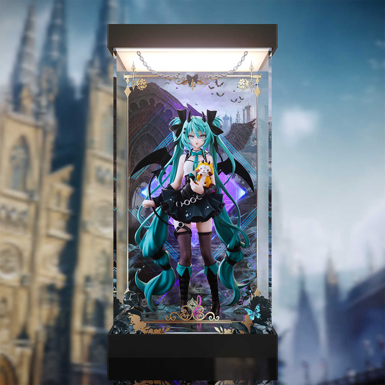 [AOWOBOX] FuRyu 初音未來 小浣熊拉斯卡爾 Trio-Try-iT玩具人偶 惡魔專用 主題展示盒