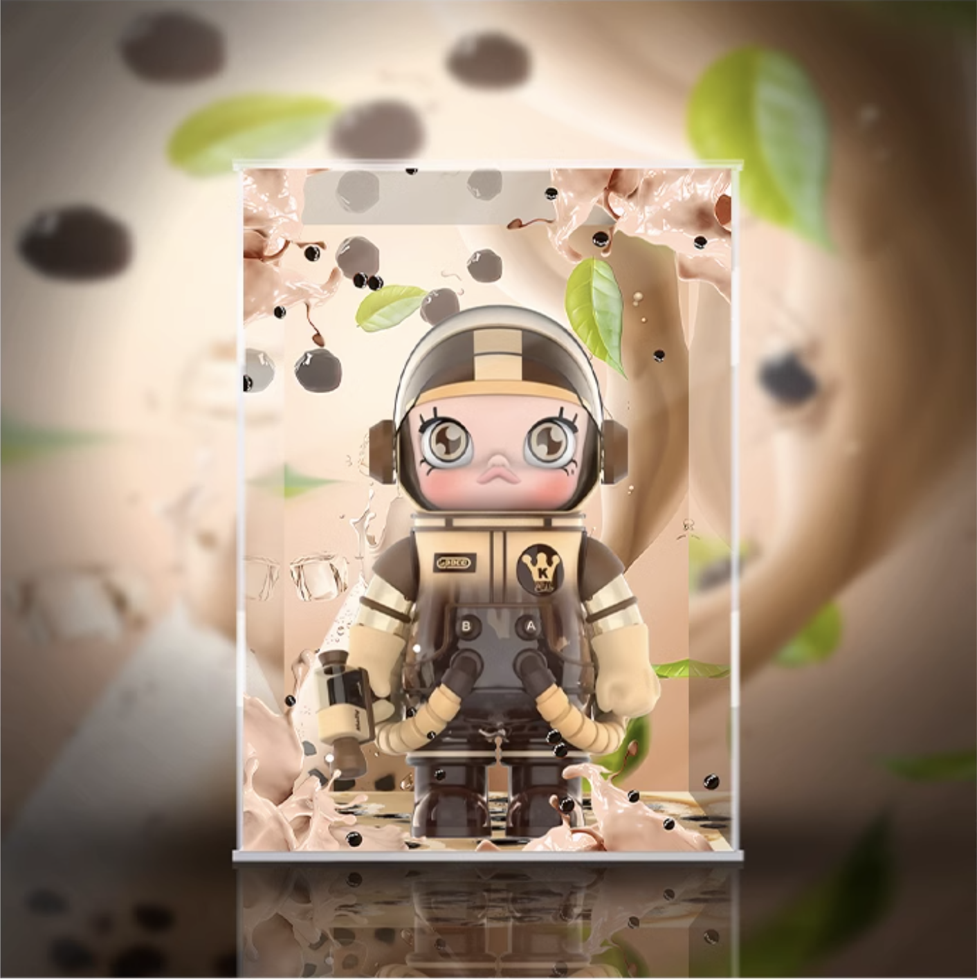 [AOWOBOX] Pop Mart 泡泡瑪特 MEGA SPACE MOLLY 400% 珍珠奶茶 專用主題展示盒