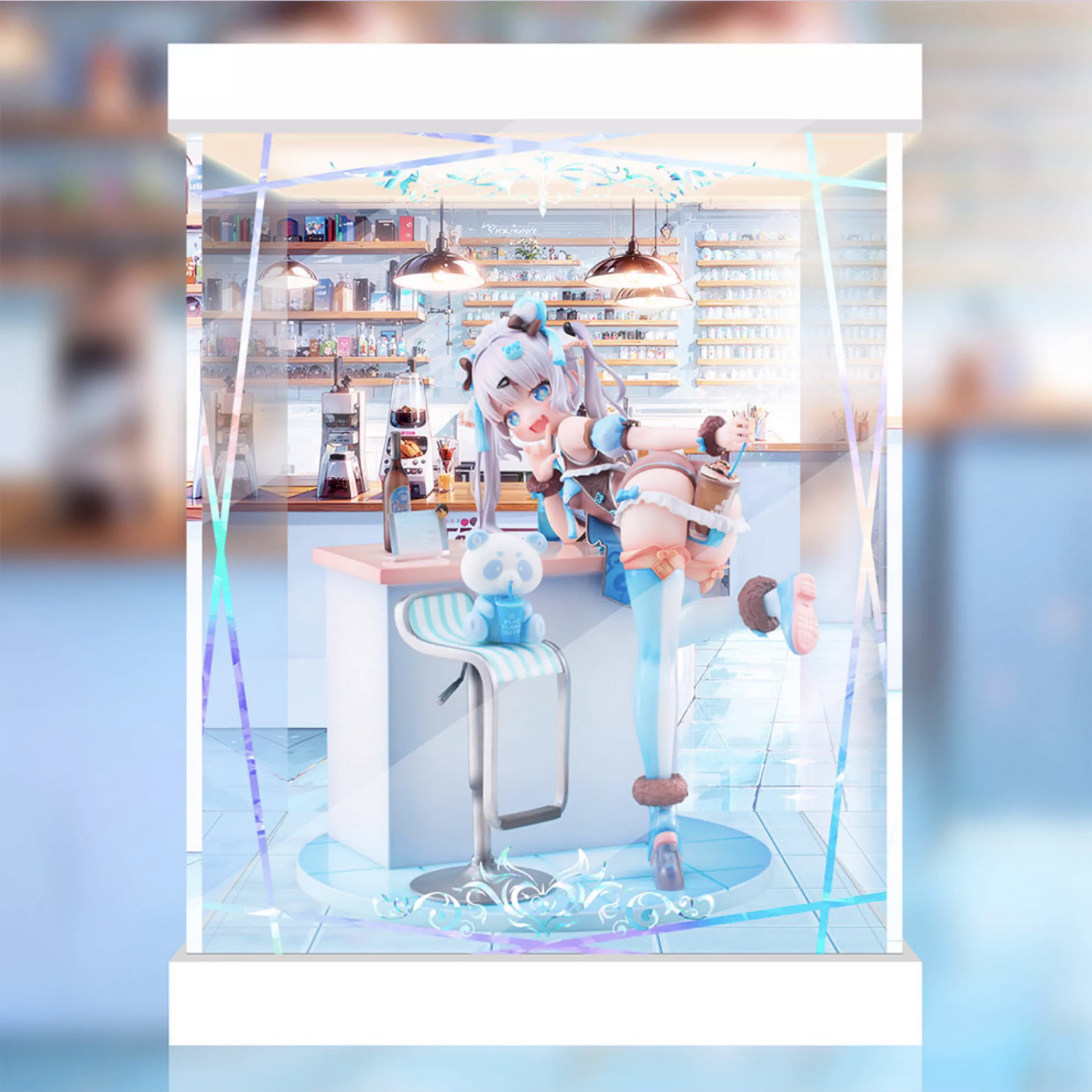 [AOWOBOX] HOTVENUS 藍熊貓咖啡 Henrietta 專用主題展示盒