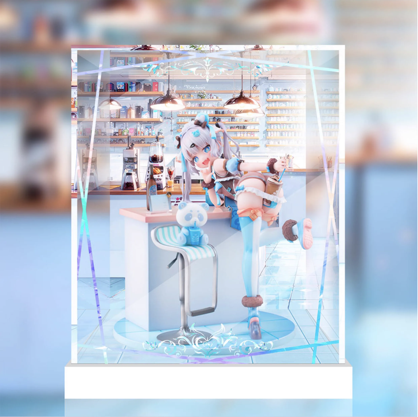 [AOWOBOX] HOTVENUS 藍熊貓咖啡 Henrietta 專用主題展示盒