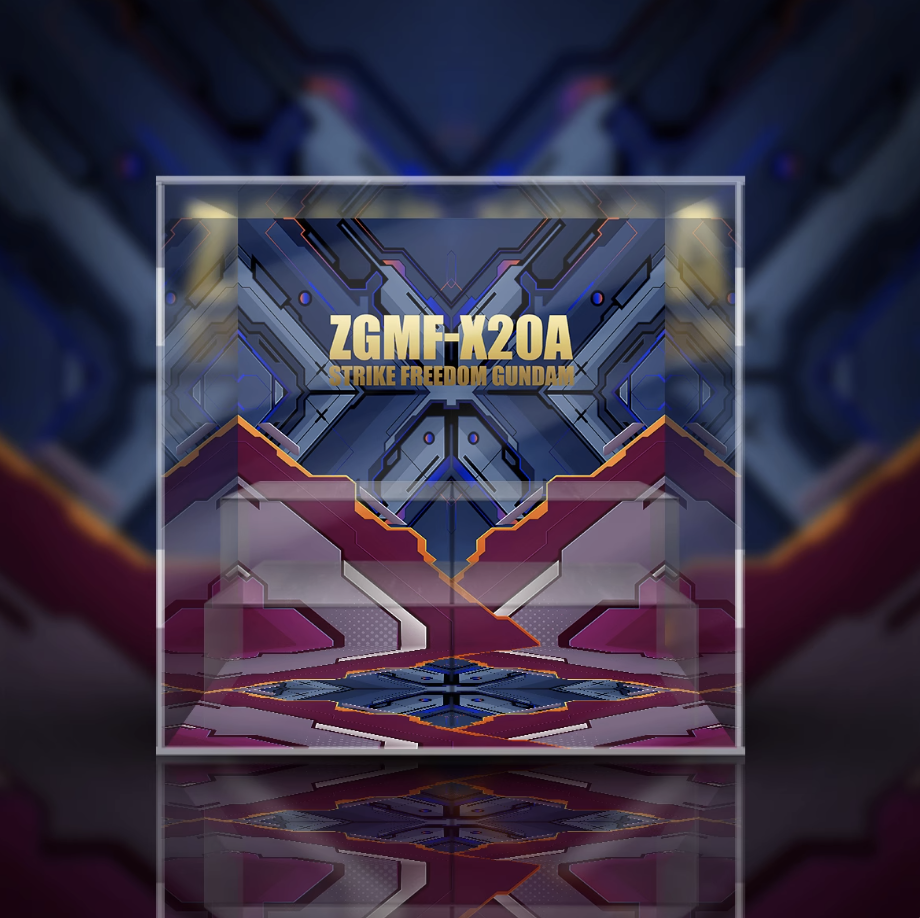 [AOWOBOX] Bandai Namco Gundam 鋼彈 QMSV mini 機動戰士 鋼彈 SEED 自由 正義 系列 盲盒專用主題展示盒